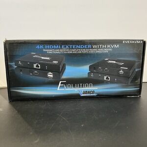 Vanco Evolution EVEXKVM3 4K HDMI Extender with KVM HDR 60Hz over Cat6 230ft PoE